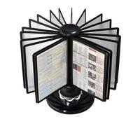 Espositore rotante per catalogo, porta carta da tavolo, 20 pannelli fronte-retro, organizer per documenti, per uffici, sala da pranzo, listino prezzi prodotti