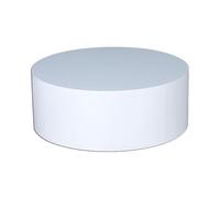 Espositore Rotondo Progettato specificamente per Negozi di Abbigliamento, Dotato di Una Base cilindrica riempita di Sabbia, pilastri espositivi Bianchi e Dimensioni di 23,6 x 23,6 x 7,9 poll