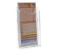 Espositore schedine da banco in plexiglass trasparente a 1 tasca - Misure: 12 x 6,5 x H19 cm