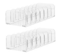 Espositore Set da 2 Pezzi in Acrilico a Sette Scomparti, per Cosmetici | Organizer Multiuso, Semplice e Ordinato, per Tenere i Prodotti Ben Disposti Sul Tavolo