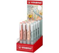 Espositore Stabilo Swing Cool Naturecolors con 16 pennarelli fluorescenti - corpo piatto - punta a scalpello - tratto tra 1 e 4 mm - inchiostro a base d'acqua - anti-secchezza - colori assortiti