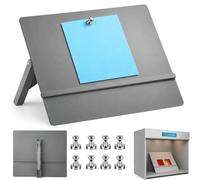 Espositore Standard per Abbinamento Colori Magnetico a 45° per Light Box | Gambe di supporto pieghevoli, con 8 puntine, alta resistenza, stabile, metallo ispessito, per la valutazione del colore