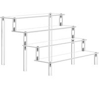 espositore, Supporto da tavolo trasparente a 4 ripiani, for decorare e organizzare cupcake statuine, supporto for(Four Layers,30 x 9.5cm)