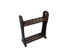 Espositore Supporto Stand per Bastoni o Bandiere da 12 posti in legno 56x48x14