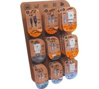 Espositore Tech One Tech EKO 400903 9 ganci con 27 caricabatterie e cavi GaN