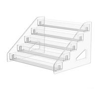 Espositore trasparente di grande capacità con più strati per cosmetici, ornamenti, statuette e piccole collezioni decorative (4 strati)