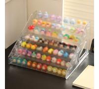 Espositore trasparente di grande capacità con più strati per cosmetici, ornamenti, statuette e piccole collezioni decorative (6 strati)