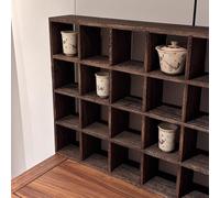 Espositore verticale per tazze da caffè in legno di noce, montaggio a parete, con 30 scomparti, per tazze da tè e caffè, elegante decorazione da cucina salvaspazio (12,7 x 15,2 cm)