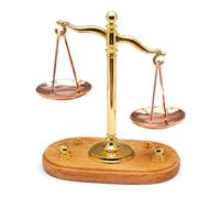 Espositore vintage a forma di bilancia della giustizia, elegante decorazione per la casa, per ufficio o soggiorno, design classico, pezzo unico per equilibrio e armonia