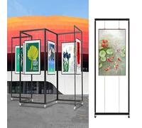 Espositori Autoportanti Per Mostre D'Arte, Pannello Espositivo Mobile, Supporto Poster, Cartellone Pubbli, Per Mostre D'arte, Fiere Artigianali E Cabine(8pcs,100x250cm/39.4x98.4in)