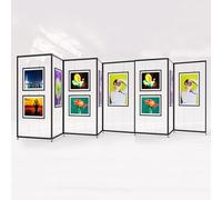 Espositori Autoportanti Per Mostre D'arte, Supporto Portatile Per Poster, Pieghevole Mobile Autoportante In Metallo, Per Calligrafia, Pittura E Pubblicità Fotografica(8pcs,100 * 250cm/39.4 * 98.4in)
