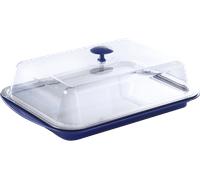 HENDI Vetrina espositiva refrigerata, Display per Buffet, set espositore di raffreddamento con vassoio, coperchio trasparente ed 2 elementi refrigeranti, 430x290x(H)150mm, polistirolo, Inox