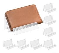 Espositori per borse in acrilico trasparente, confezione da 8, con base stabile e angolo inclinato per una migliore visualizzazione in negozio o a casa