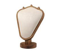 Espositori per Collane Cornice espositiva for collane di gioielli in legno, modello for impressioni, espositore for vetrine, cornice for(Beige)