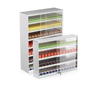 Espositori per Sigarette, Espositori per Pacchi di Sigarette, Portasigarette per Minimarket, Accendini, Libri, Fiammiferi, Vetrina, Armadietto, Supporto per Rack da Parete con Serratura. (Color : WHI