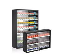 Espositori per Sigarette, Espositori per Pacchi di Sigarette, Portasigarette per Minimarket, Accendini, Libri, Fiammiferi, Vetrina, Armadietto, Supporto per Rack da Parete con Serratura. (Color : Bla