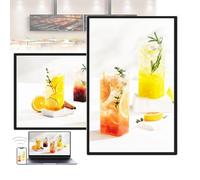 Esposizione del contrassegno di Digital del supporto della parete con lo schermo di Multi-Touch, connettività di HD-MI/USB/WiFi, commutatore temporale per la pubblicità commerciale nell'orientamento