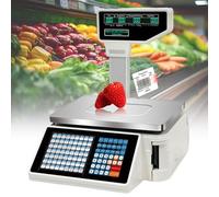 Esposizione LCD fronte-retro di stampa dell'etichetta digitale della scala di controllo del peso, scale di conteggio commerciali di alta precisione per il magazzino del supermercato che pesa 6/15/30kg