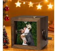 Esposizione meccanica della luce di Flipbook dell'annata su ordinazione, album personalizzato della manovella con l'immagine, regalo luminoso romantico per l'anniversario