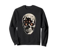 Esposizione Multipla Halloween Scheletro Teschio Infestato Felpa