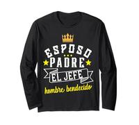 Esposo Padre Mexican El Jefe Hombre Bendecido Dad Father Day Maglia a Manica