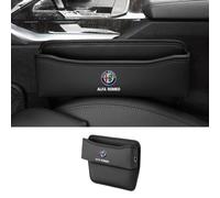 EsprAL Auto Pelle Seat Gap Storage Box, per Alfa Romeo Alfa Alfetta Spider Brera Matta Mito Stelvio Giulia Car Console Laterale Portaoggetti Tasca Multifunzionale Organizzatore sedili Accessori