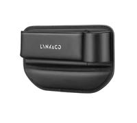 EsprAL Auto Pelle Seat Gap Storage Box, per Lynk & Co 01 02 03 05 06 Car Console Laterale Portaoggetti Tasca Multifunzionale Organizzatore sedili Accessori,A/Black-co-Pilot