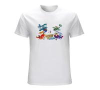 EsprAL Dastardly & Muttley in Their Flying Machines Black T-Shirt Printed Tee Graphic Top for Men Shirt M