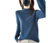 EsprAL Maglione Girocollo a Maniche Lunghe in Puro Cashmere da Donna, Maglioni in Cashmere da Donna (Medium,Seaweed Blue)