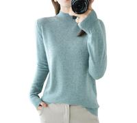 EsprAL Maglione Girocollo a Maniche Lunghe in Puro Cashmere da Donna, Maglioni in Cashmere da Donna (XX-Large,Floral Green)