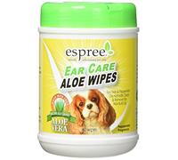Espree Salviette per la Cura delle Orecchie del Cane, Aloe Vera Naturale, Tea Tree & Peppermint Oils 60 Salviette