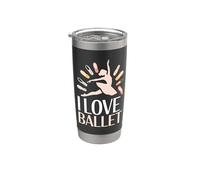 Espressione del movimento I Love Ballet Dance Bicchiere termico in acciaio inox doppia parete