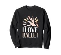 Espressione del Movimento I Love Ballet Dance Felpa
