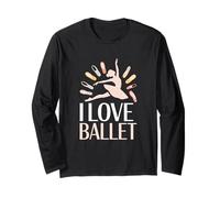 Espressione del Movimento I Love Ballet Dance Maglia a Manica
