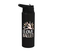 Espressione del movimento I Love Ballet Dance Stainless Steel Insulated Water Bottle