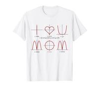 Espressione Ispirata alla Funzione Matematica I Love U Mom Maglietta