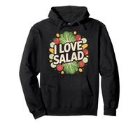 Espressione vegetariana fresca dell'insalata I Love Felpa con Cappuccio