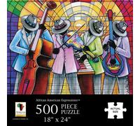 Espressioni afroamericane - puzzle a 500 pezzi - Inspirational Black Art Premium Quality per rilassamento e riflessione - Band jazz