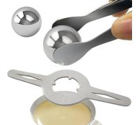 Espresso Ball Chiller - Stainless Steel Reusable Cooling Spheres 4pcs Set with Stand and Tongs Coffee Cooling Tool Espresso Ice Balls for Coffee Chiller Balls