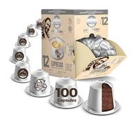 ESPRESSO CAFFÈ, 100 capsule di caffè compatibili con macchine a capsule Nespresso, cioccolato e caramello, frutta leggera, by La Natura Lifestyle