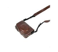 (Espresso) Camera Bag Compatible For Canon SX740 HS / SX730 / SX720 Camera Protective Cover PU Leather Digital Camera Bag with Shoulder Strap