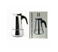 ESPRESSO MAKER CAFFETTIERA MOKA MACCHINETTA CAFFÈ 6 TAZZE ACCIAIO INOX