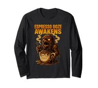 Espresso Ooze risveglia Il Divertente Design di Un Mostro di caffè Maglia a Manica