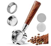 Espresso Portafiltro Senza Fondo 51mm 3 Ears Compatibile Dedica EC680/EC685/EC785/EC820/EC850/EC860 Macchina da Caffè, Acciaio Inossidabile, Palissandro Premium (Style B)
