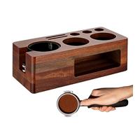 Espresso Tamper Station - Coffee Tamper Organizer, Wooden Multifunctional Espresso Storage, Non-Slip Portafilter Holder, Espressos Organizer Stand For Home Kitchen Dining Room Dorm