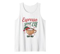 Espresso Your Elf Christmas Coffee, Giochi di Parole, Simpatico tossicodipendente dalla Caffeina Canotta