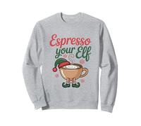 Espresso Your Elf Christmas Coffee, Giochi di Parole, Simpatico tossicodipendente dalla Caffeina Felpa