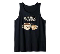 Espresso Yourself - Coffee Lover Pun Cute Cappuccino & Latte Canotta