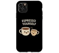 Espresso Yourself - Coffee Lover Pun Cute Cappuccino & Latte Custodia per iPhone 11 Pro Max