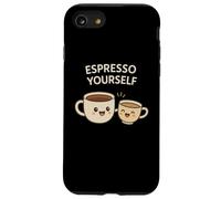 Espresso Yourself - Coffee Lover Pun Cute Cappuccino & Latte Custodia per iPhone SE (2020) / 7/8